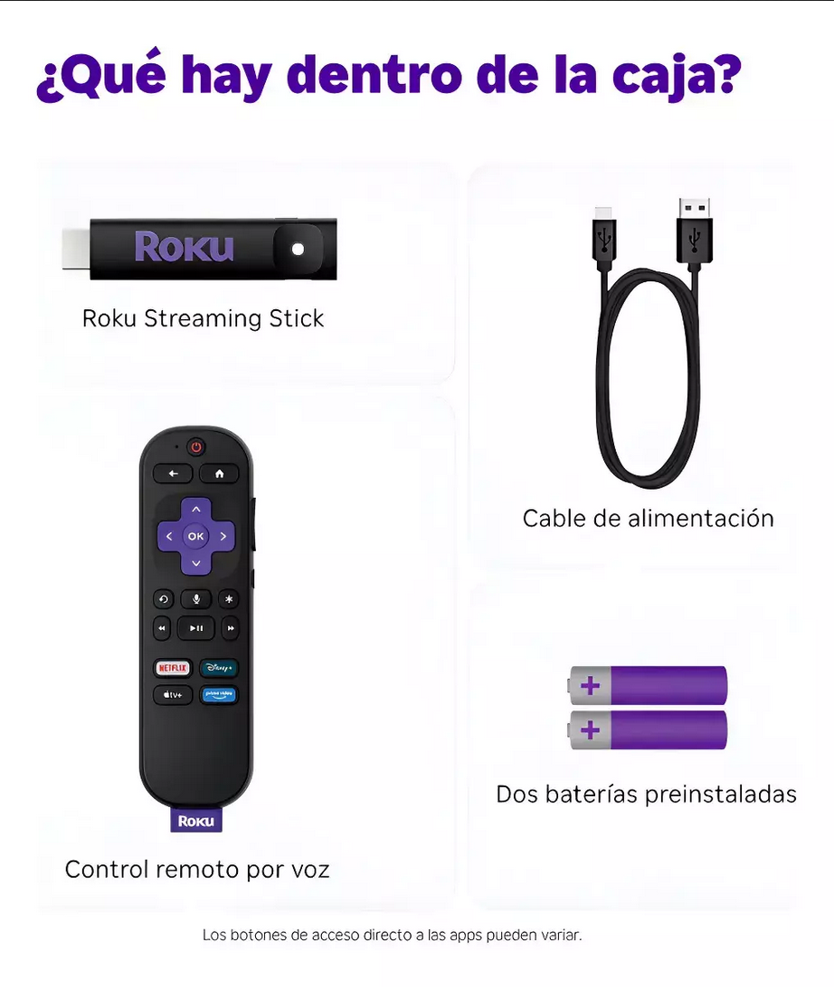 Roku Streaming Stick HD 2025 - Modelo 3840RW - Negro