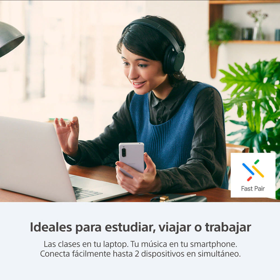 Audífonos Sony Inalámbricos Wh-ch720n, Color Negro